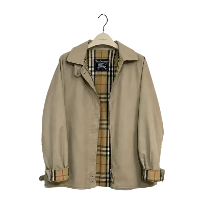 Burberry Vintage Check Lined Cotton Blend Harrington Jacket — thumbnail 1