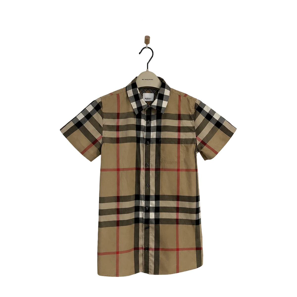 Burberry Classic Check Cotton Blend Short Sleeve Shirt - c. 2024