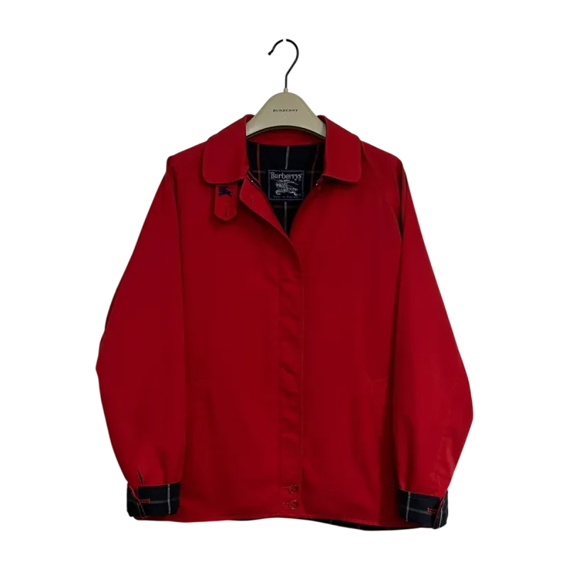 Burberry Vintage Red Cotton Blend Harrington Jacket — 1 / 9