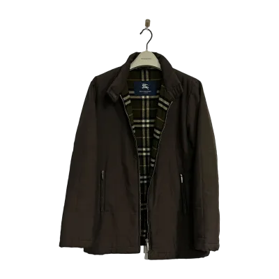 Burberry London Brown Quilted Jacket - Wool Blend Lining