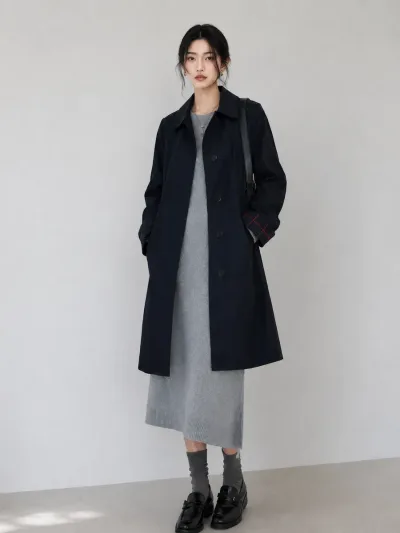 Burberry Vintage Check Lined Cotton Blend Camden Coat