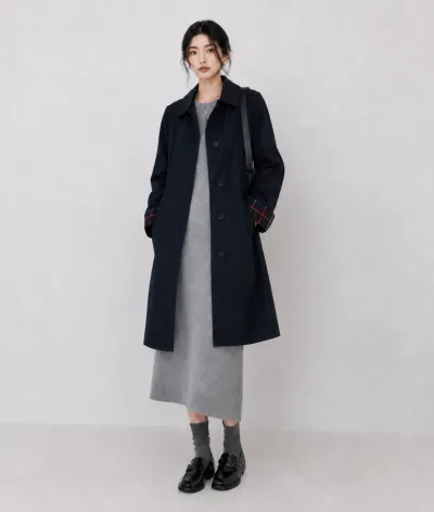 Burberry Vintage Check Lined Cotton Blend Camden Coat — thumbnail 2