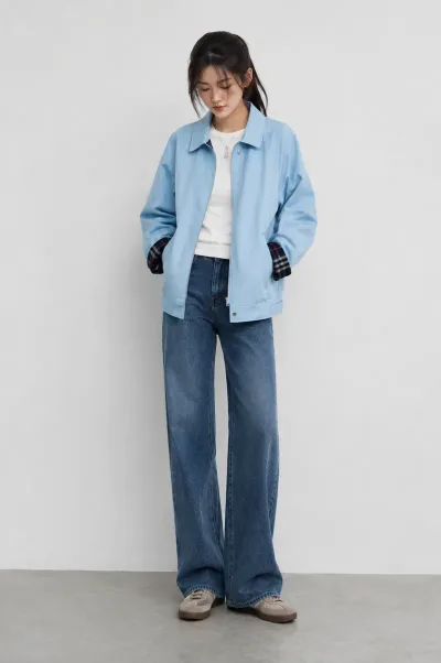 Burberry Vintage Check-Lined Cotton Blend Harrington Jacket — thumbnail 2