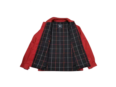 Burberry Vintage Red Cotton Blend Harrington Jacket