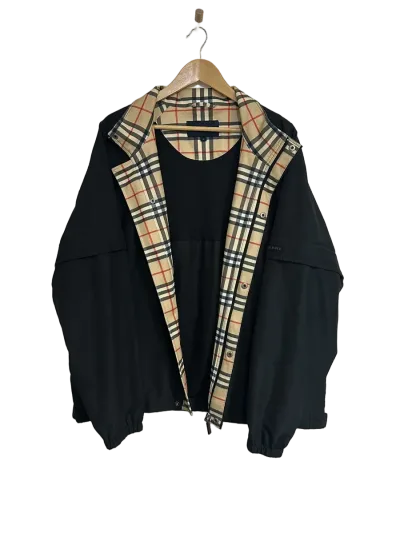 Burberry Golf Black Convertible Sleeve Jacket — thumbnail 3