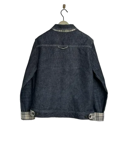 Burberry London Blue Denim Jacket - Check Details — thumbnail 3