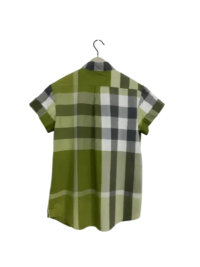 Burberry Brit Green Check Short Sleeve Cotton Shirt — thumbnail 3