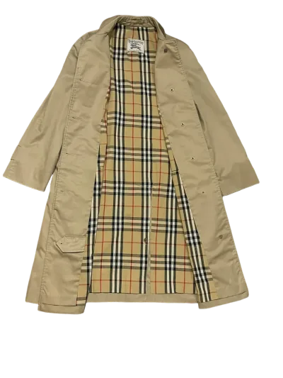 Burberry Single Breasted Cotton Blend Car Coat — thumbnail 3