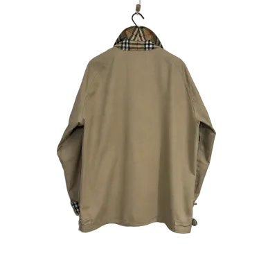 Burberry Vintage Reversible Check Cotton Blend Harrington Jacket - Beige — thumbnail 3