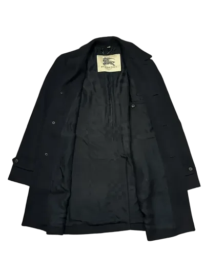 Burberry London Single Breasted Wool Blend Mid-Length Overcoat — thumbnail 4