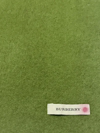 Burberry Small Reversible Green Check Cashmere Scarf — thumbnail 3