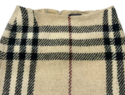 Burberry London Classic Check Wool A-Line Skirt — thumbnail 3