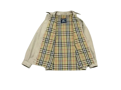 Burberry Vintage Check Lined Cotton Blend Harrington Jacket — thumbnail 4