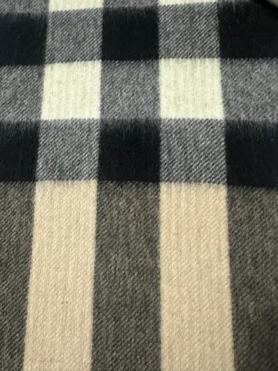 Burberry Small Reversible Green Check Cashmere Scarf — thumbnail 4
