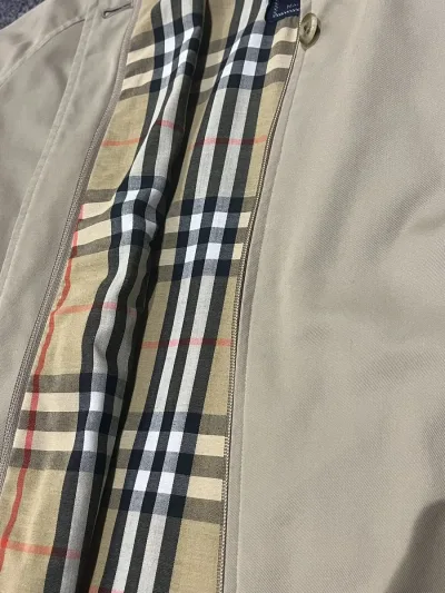 Burberry Vintage Check Lined Cotton Blend Harrington Jacket — thumbnail 5