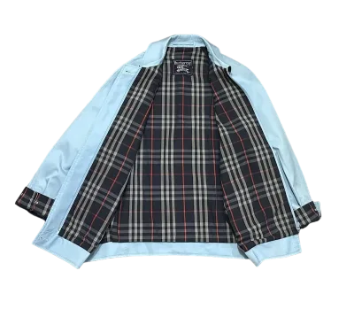 Burberry Vintage Check-Lined Cotton Blend Harrington Jacket — thumbnail 5