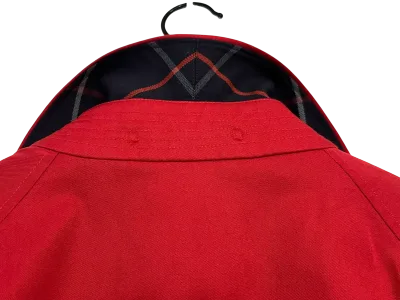 Burberry Vintage Red Cotton Blend Harrington Jacket — thumbnail 5