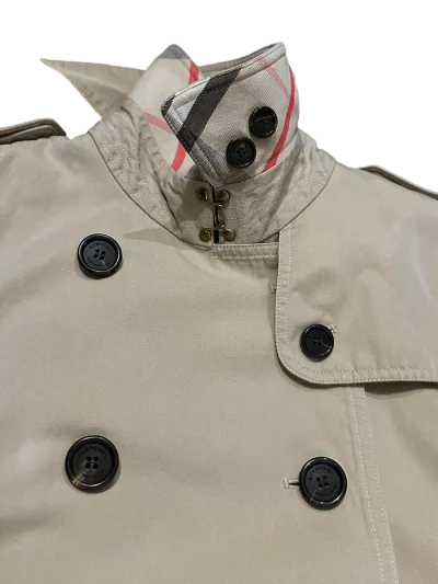 Burberry The Kensington Double Breasted Short Cotton Trench Coat — thumbnail 5