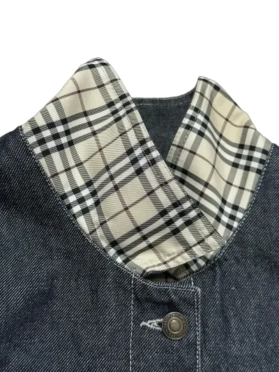 Burberry London Blue Denim Jacket - Check Details — thumbnail 6