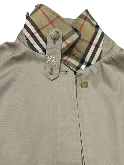 Burberry Vintage Check Lined Cotton Blend Harrington Jacket — thumbnail 6