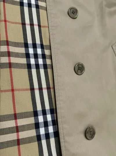 Burberry Single Breasted Cotton Blend Car Coat — thumbnail 6