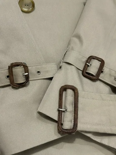 Burberry Classic Double Breasted Long Cotton Blend Trench Coat — thumbnail 6
