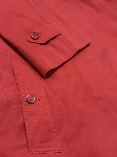 Burberry Red Belted Cotton Blend Car Coat — thumbnail 6