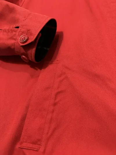 Burberry Vintage Red Cotton Blend Harrington Jacket — thumbnail 6