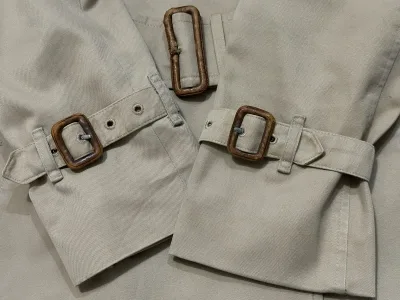Burberry Classic Double Breasted Long Cotton Blend Trench Coat — thumbnail 6