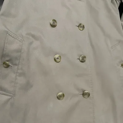 Burberry Classic Double Breasted Long Cotton Blend Trench Coat — thumbnail 6