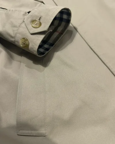 Burberry Vintage Reversible Check Cotton Blend Harrington Jacket - Beige — thumbnail 7