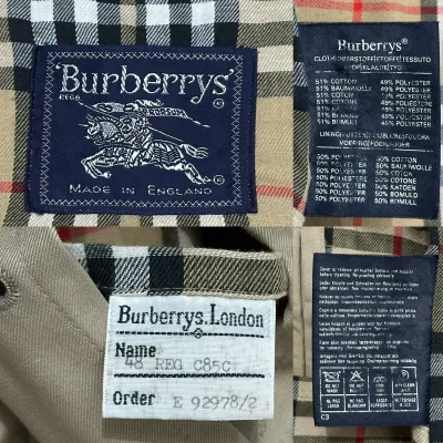Burberry Classic Double Breasted Long Cotton Blend Trench Coat — thumbnail 7