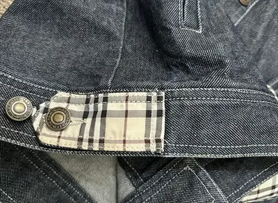 Burberry London Blue Denim Jacket - Check Details — thumbnail 8