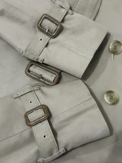 Burberry Classic Double Breasted Long Cotton Blend Trench Coat — thumbnail 8