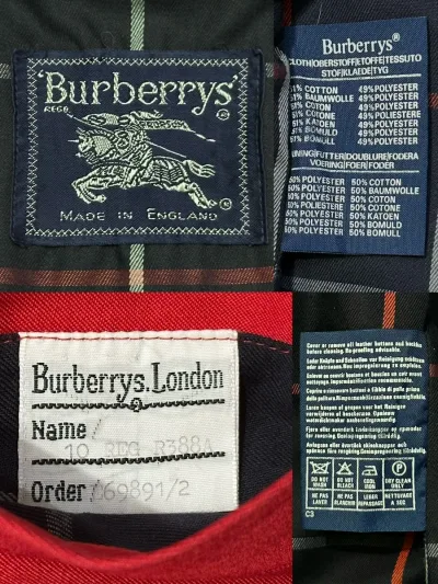 Burberry Vintage Red Cotton Blend Harrington Jacket — thumbnail 9