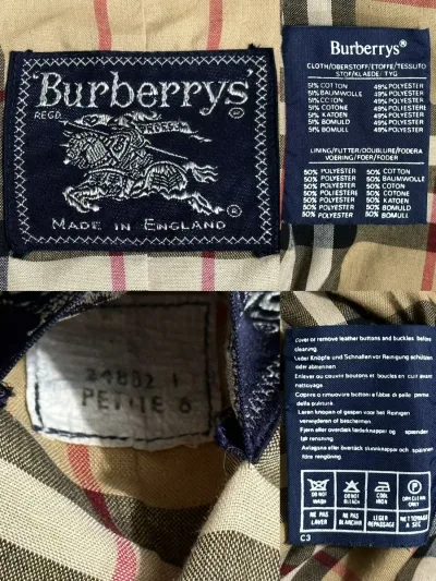 Burberry Classic Double Breasted Long Cotton Blend Trench Coat — thumbnail 9