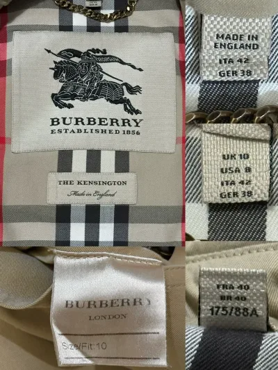 Burberry The Kensington Double Breasted Short Cotton Trench Coat — thumbnail 9