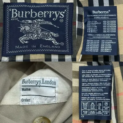 Burberry Classic Double Breasted Long Cotton Blend Trench Coat — thumbnail 10