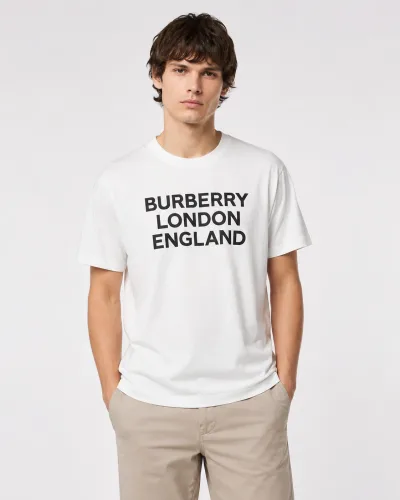 Burberry Logo-Print Cotton T-Shirt - White
