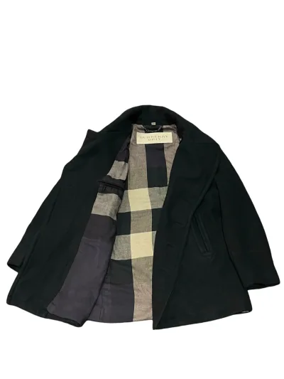 Double Breasted Cashmere Blend Pea Coat — thumbnail 9