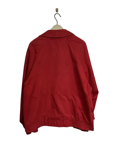 Burberry Dark Red Harrtington Jacket — thumbnail 3