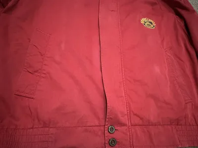Burberry Dark Red Harrtington Jacket — thumbnail 5