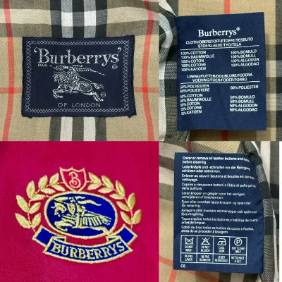 Burberry Dark Red Harrtington Jacket — thumbnail 8