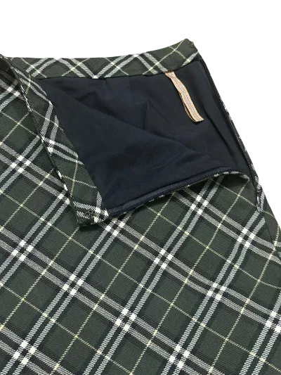 Burberry Diagonal Check Wool Blend Skirt — thumbnail 4