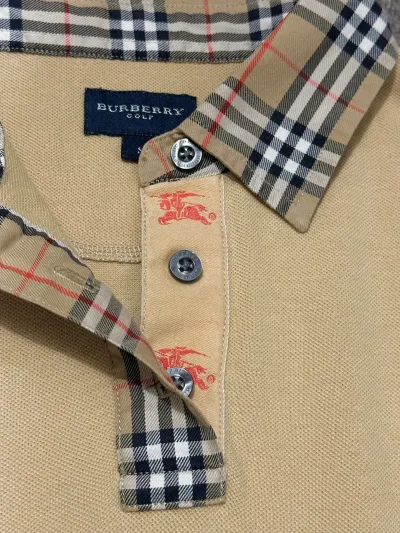Burberry Polo Shirt - Check Collar Logo Embroidery — thumbnail 4