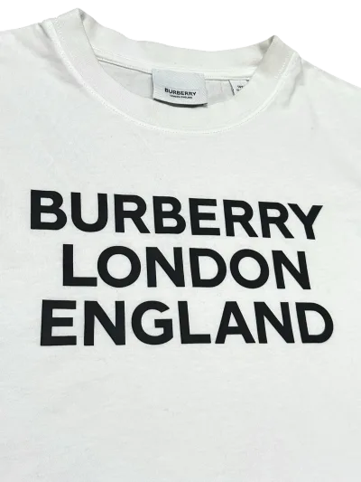 Burberry Logo-Print Cotton T-Shirt - White — thumbnail 3