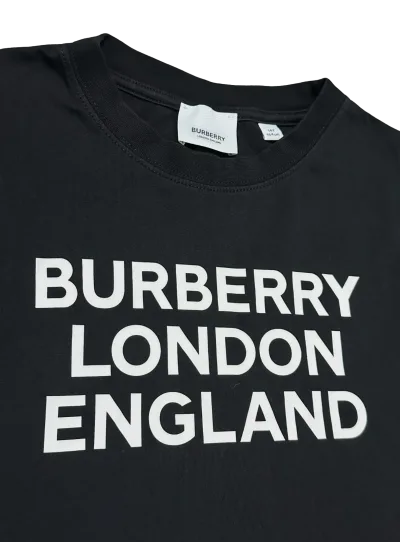 Burberry Logo-Print Cotton T-Shirt - Black — thumbnail 3
