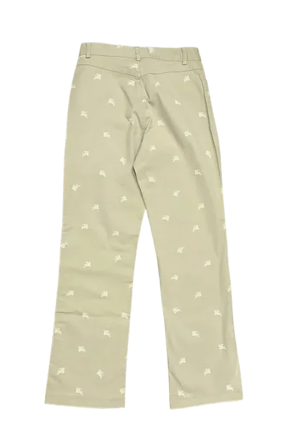 Burberry Straight-Leg Trousers - Equestrian Knight Motif