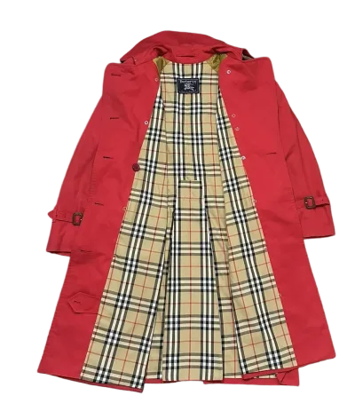 Burberry Classic Long Double Breasted Trench Coat - Red — thumbnail 3