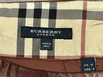 Burberry Vintage Leather Short Skirt — thumbnail 4